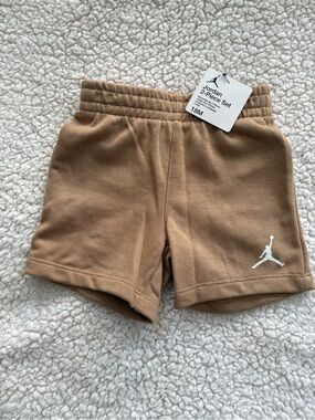 Jordan Toddler Brown Shorts with White Jumpman Logo